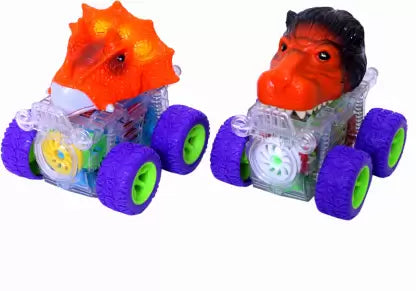 Transparent Dino Car Combo with Light